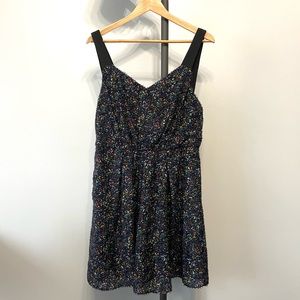 [BCBGeneration] Black/Multi Flocked Mini Dress